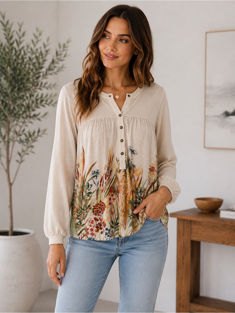 ✨ Anthropologie Postmark Floral Boho Blouse ✨